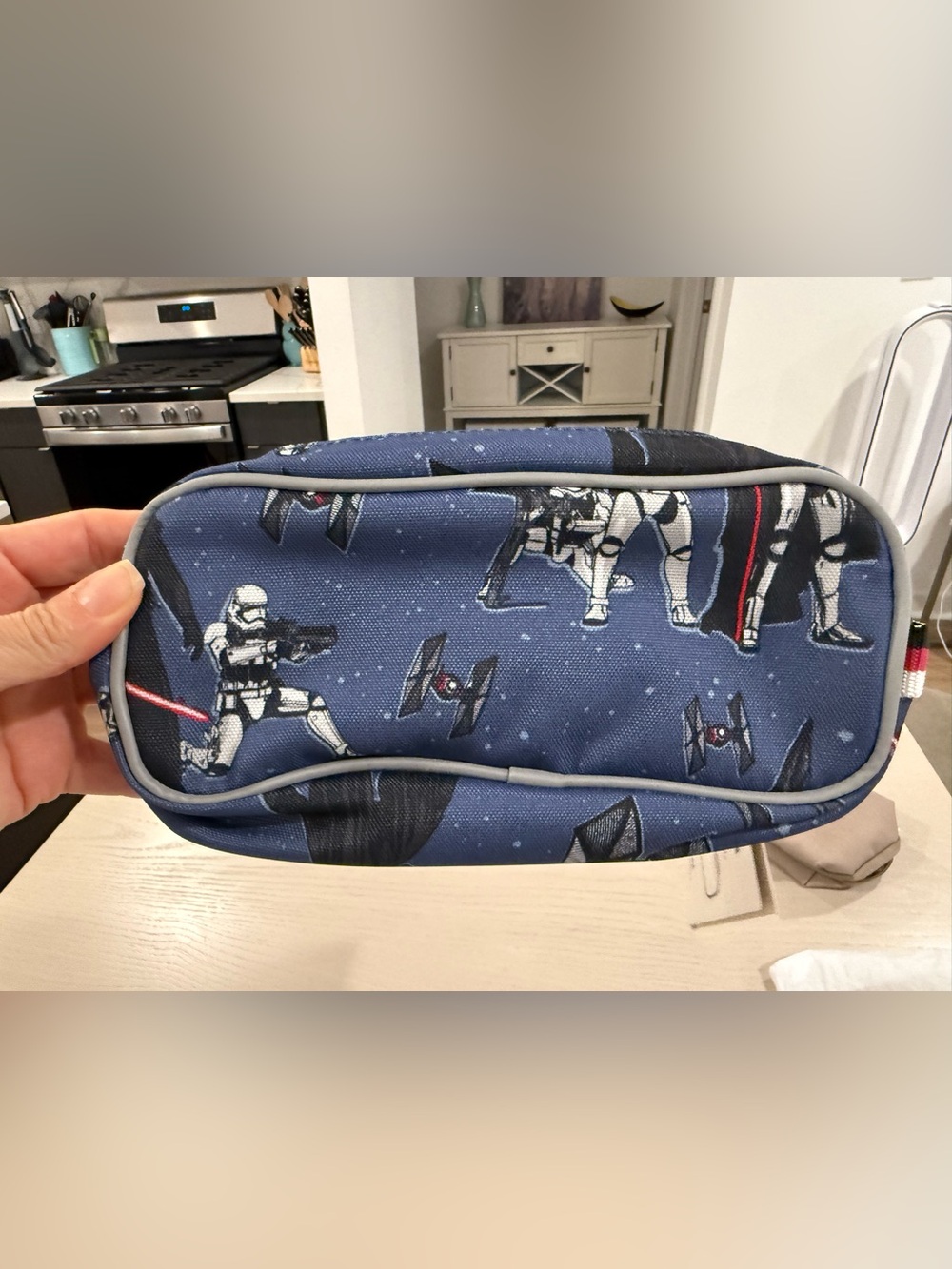 Pottery Barn Kids Star Wars Toiletry Bag Travel pencil Case Blue NWT 2017 PBK